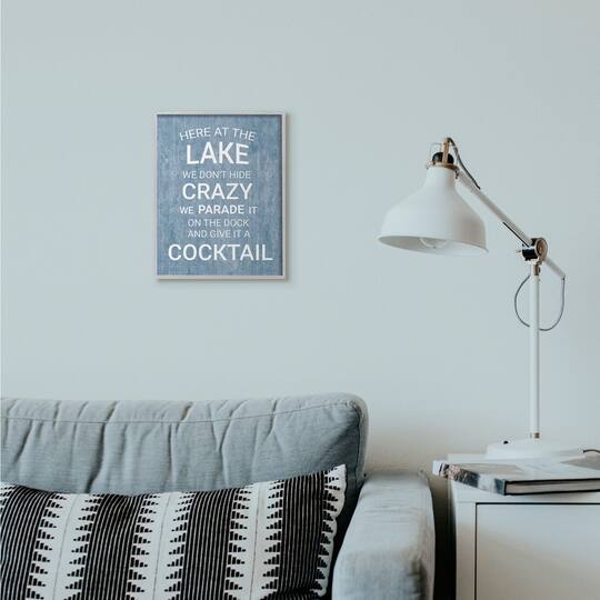 Stupell Industries Crazy Funny Lake Party Framed Wall Art